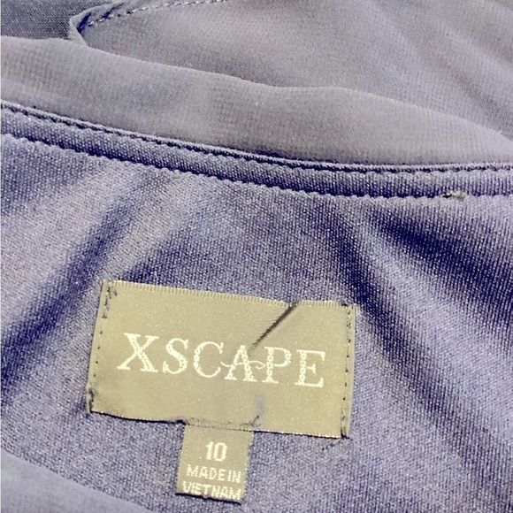 Xscape Navy Blue Beaded / Studded Cocktail Dress - Picture 13 of 13